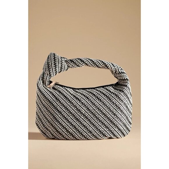 Anthropologie Handbags - NWT - The Mini Brigitte Satchel by Melie Bianco: Raffia Edition Black (US$ 88)